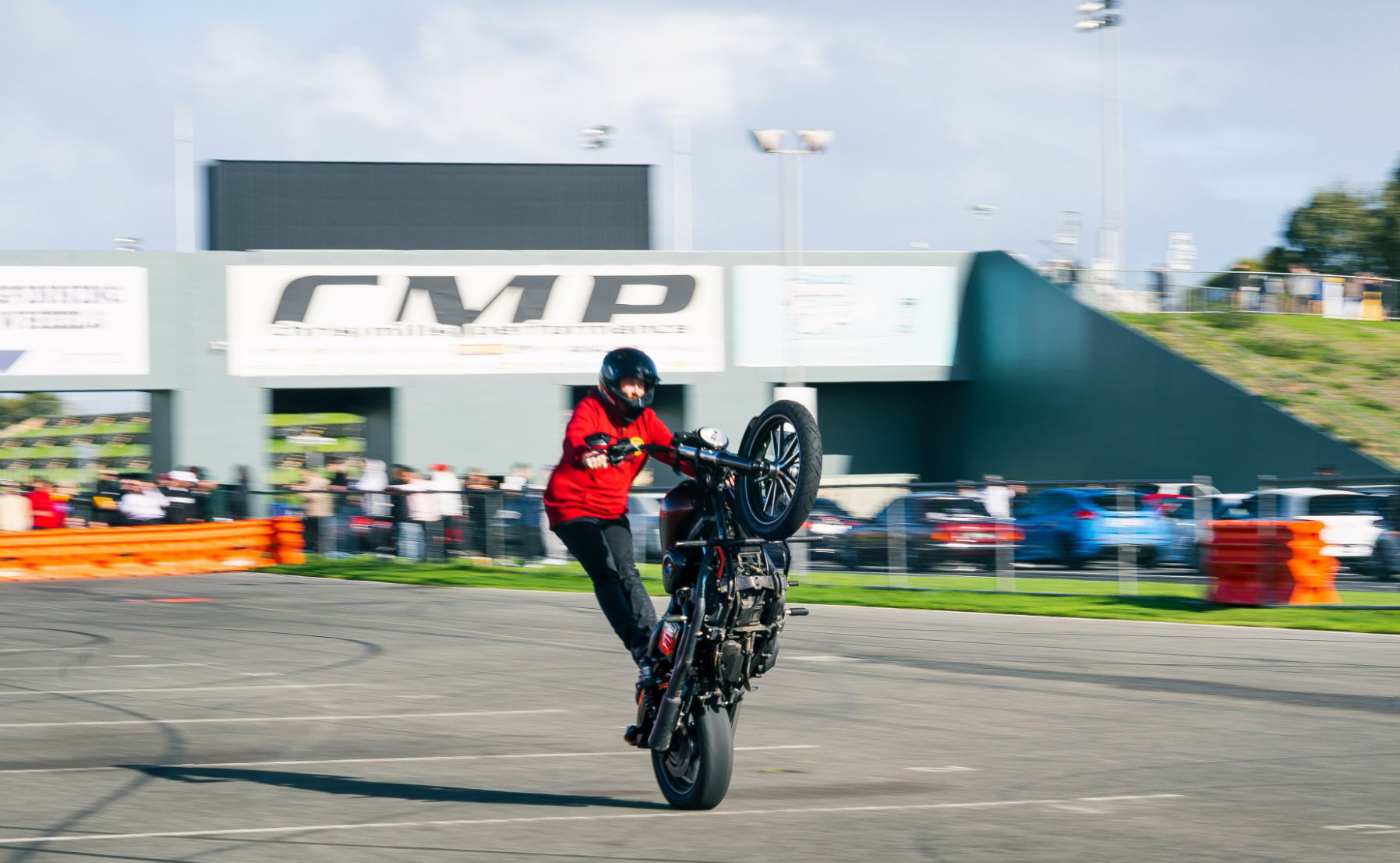 Man doing a stunt on a motorbike
